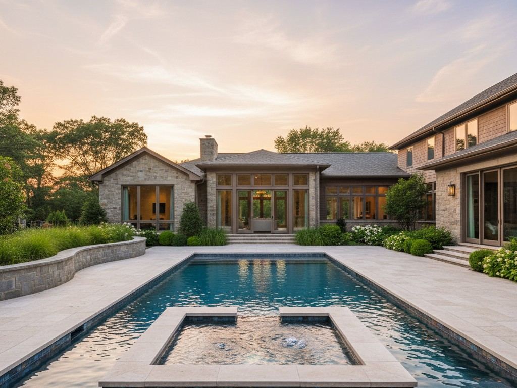 A pool that sits in the yard, not on it